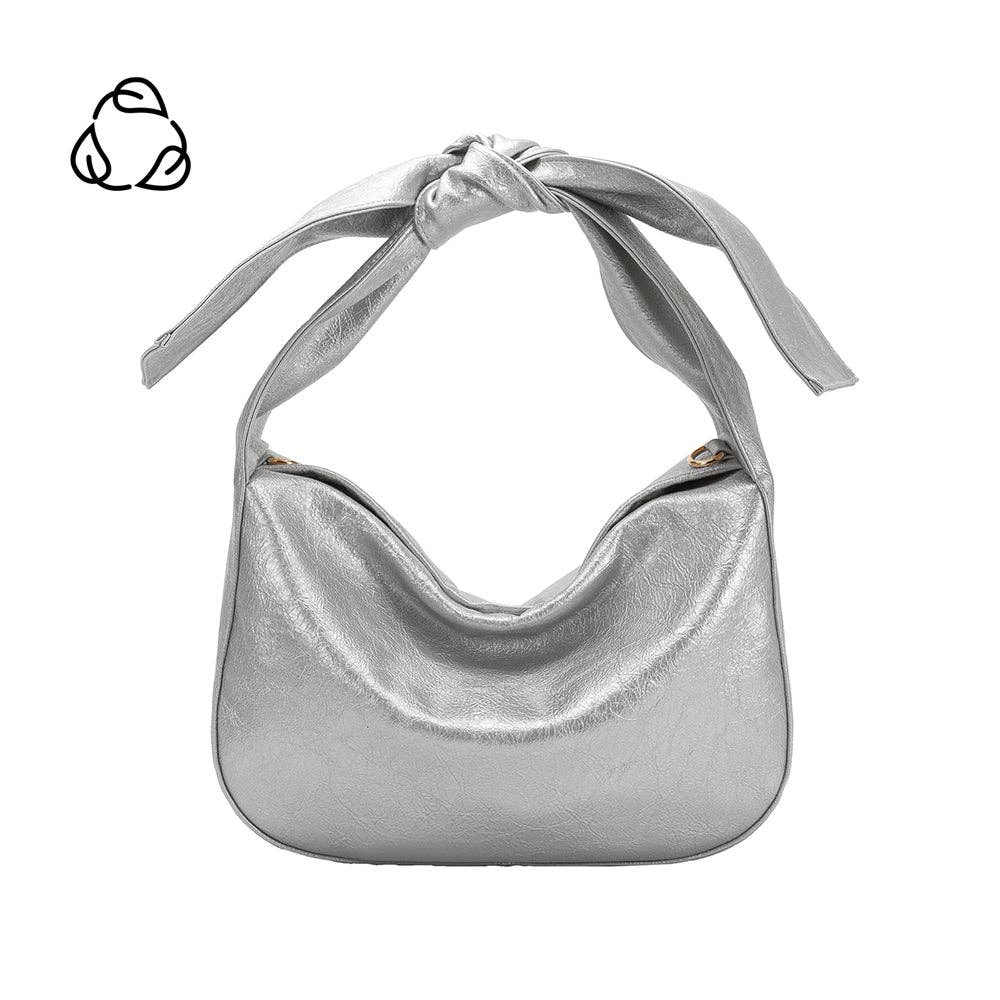 Melie Bianco - Wholesale Crossbody Bag - Women's - Marni Silver Recycled Vegan Crossbody Bag0
