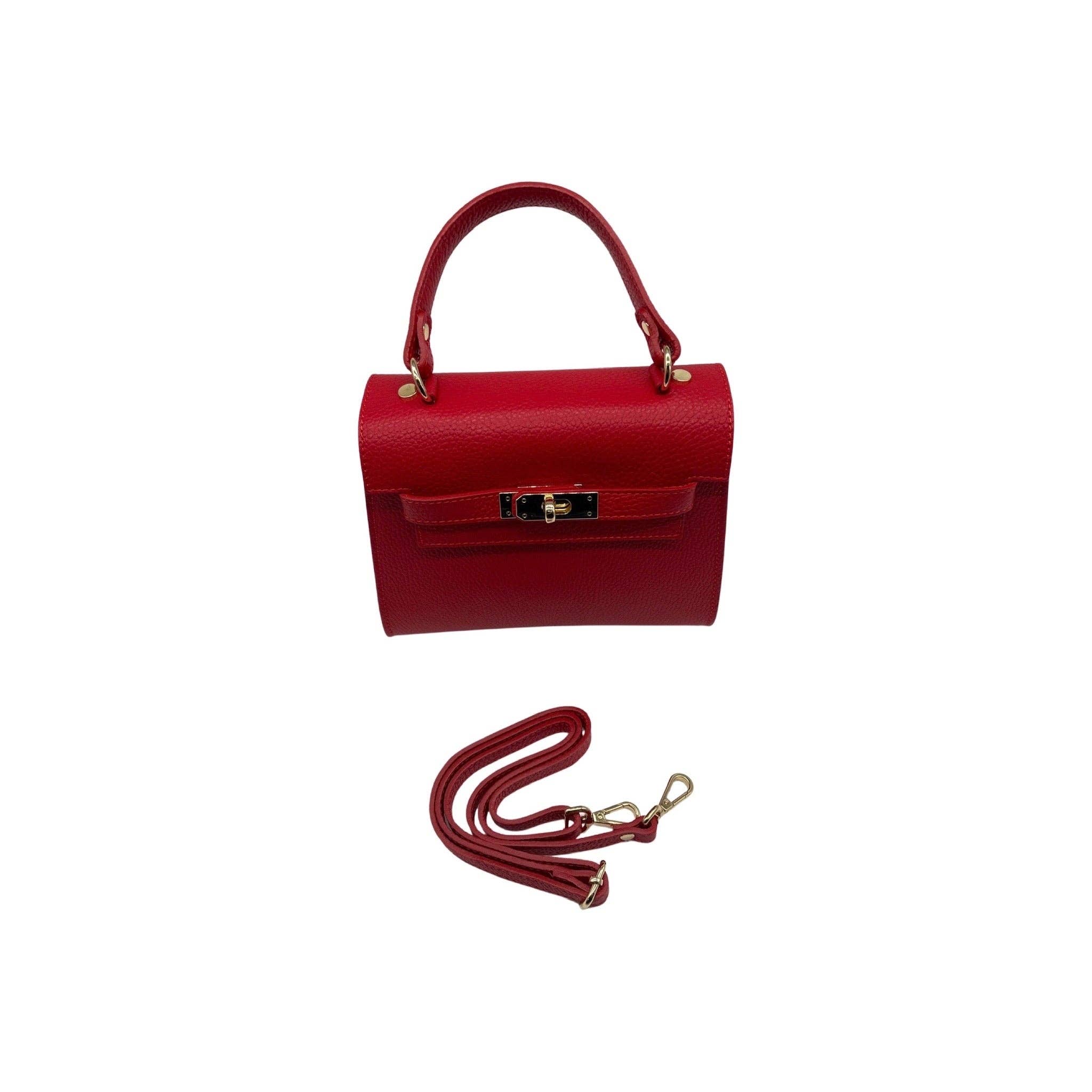 Louisa lee – wholesale Top handle bag – women's – GRAINED LEATHER HANDBAG MARA5