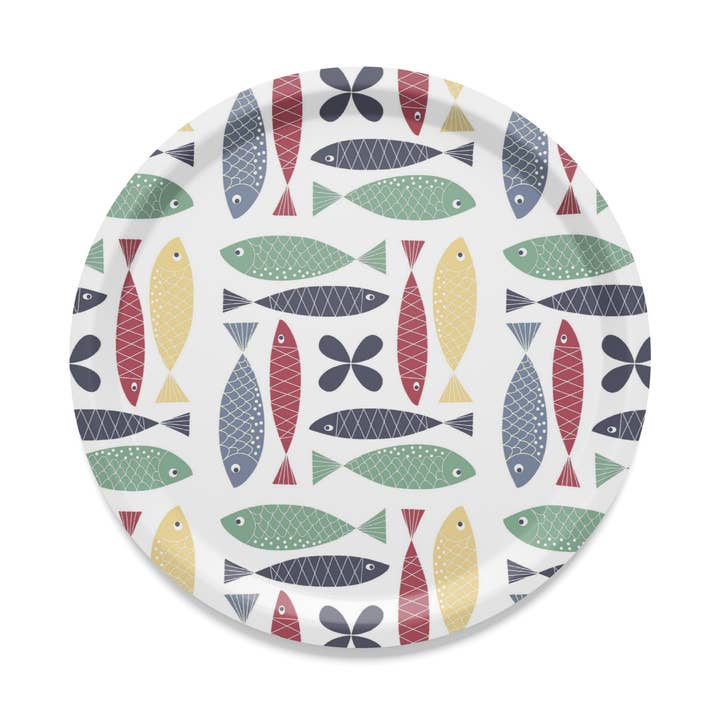Plateau Rond Multi Poissons Fins pour la vente par Arvidssons Textil