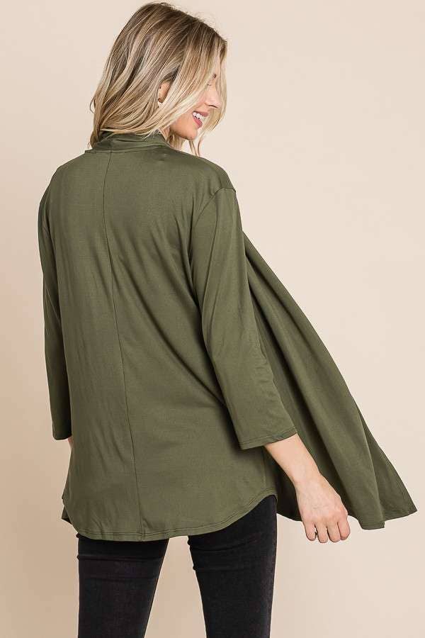 Culture Code - Wholesale Cardigan - Women's - CJT1086Q - DRAPE CARDIGAN TOP19