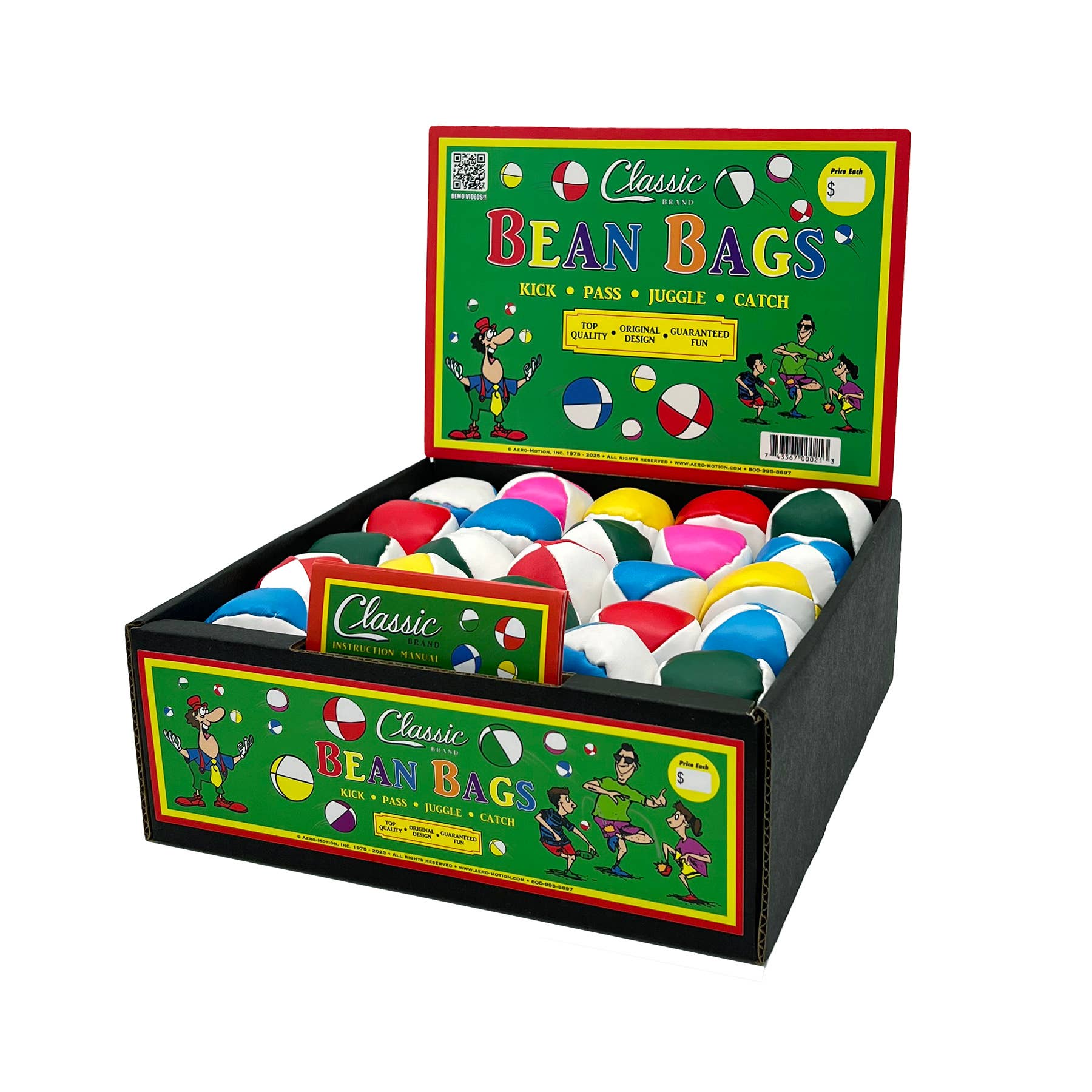 Aero-Motion, Inc. - Wholesale Classic Toy - Kids - Classic 2" Bean Bag Juggling Ball Hacky Sack 40 Unit Display1