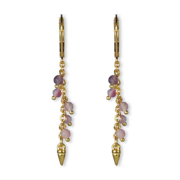 Jazu Jewellery - Wholesale Dangle Earrings - Nona earrings with semi-precious stones6