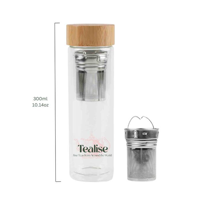 Tealise - Wholesale Tea Strainer/Infuser - TEAliSe Double Walled Tea Infuser Travel Bottle With Bamboo1