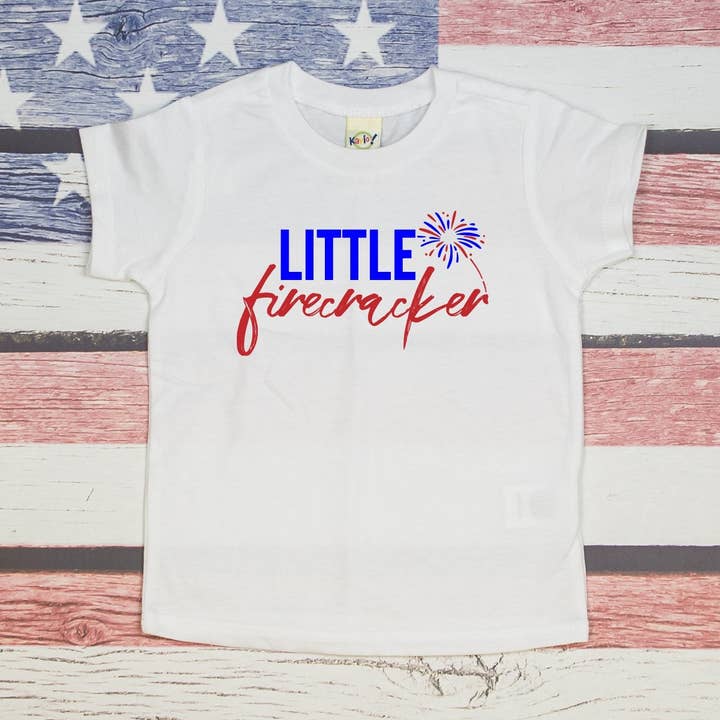 Little Firecracker | Camiseta niño 4 de julio para venta al por mayor de Cuddle Sleep Dream