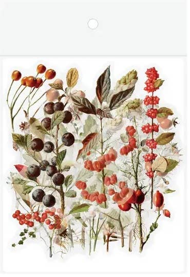 Magnifique Hearts - Vendita all'ingrosso Adesivo - 40 adesivi botanici - Funghi/Piante in PET impermeabile2