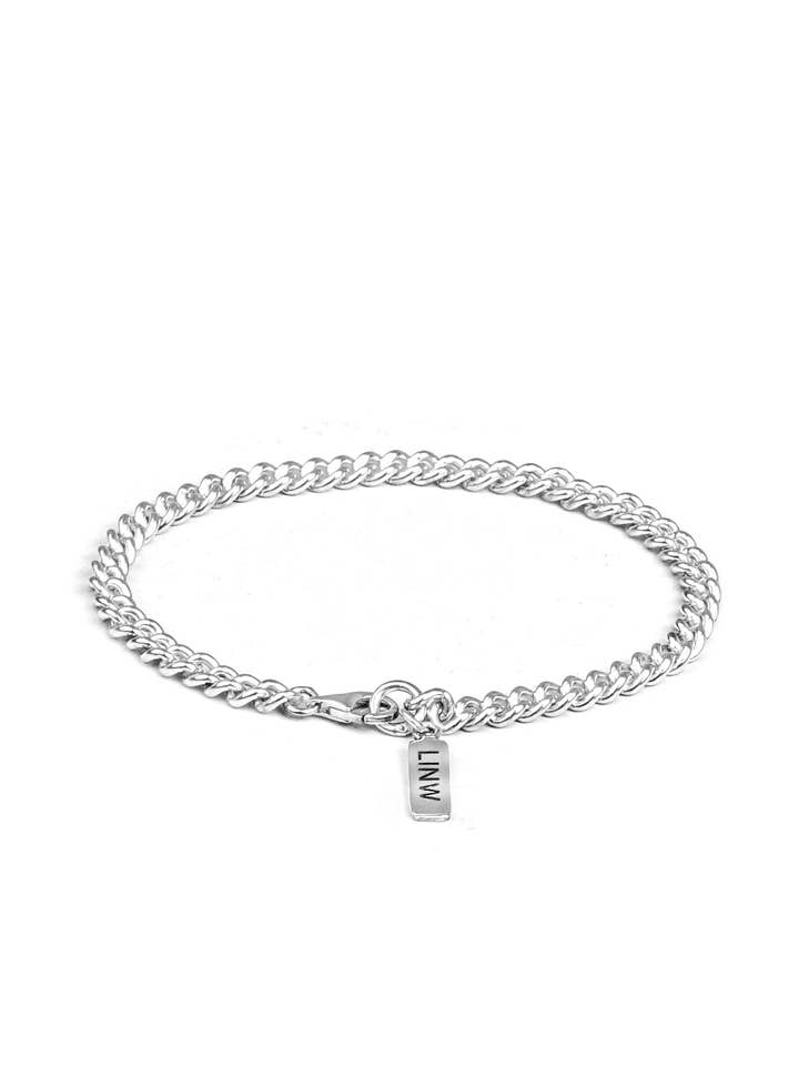 LINW X FMJ: Curb Chain Bracelet Silver for wholesale by Lost In Nowhere