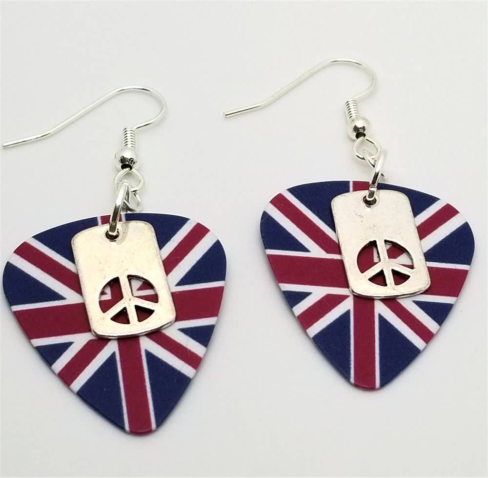 Simply Raevyn - Wholesale Dangle Earrings - Small Peace Sign Cut Out Charm Earrings0