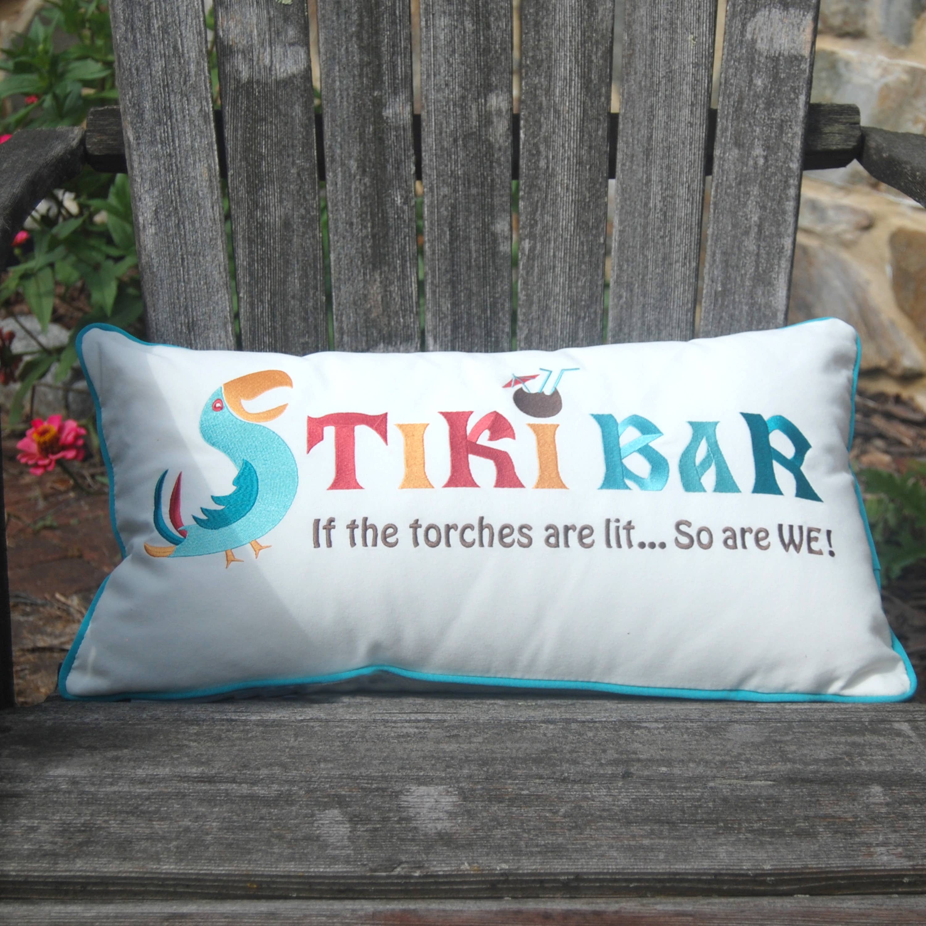 Rightside Design - Wholesale Lumbar Pillow - Tiki Bar Indoor/Outdoor Throw Pillow1