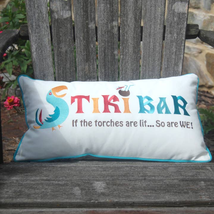 Rightside Design - Wholesale Lumbar Pillow - Tiki Bar Indoor/Outdoor Throw Pillow1
