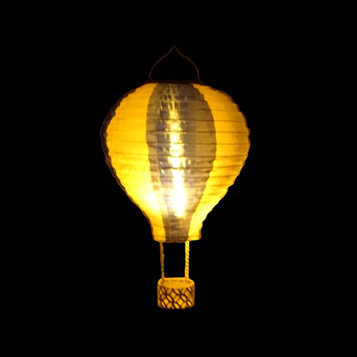Alpine Corporation - Wholesale Outdoor Ornament/Decor - Alpine Corporation Solar Blue/White Cloth Hot Air Balloon