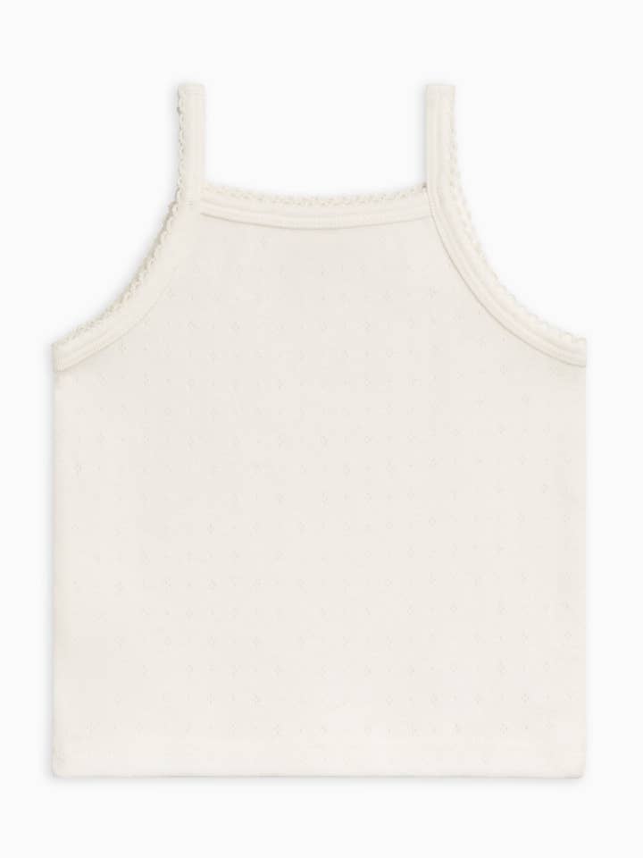 Iris Pointelle Tank Top for wholesale by Colored Organics