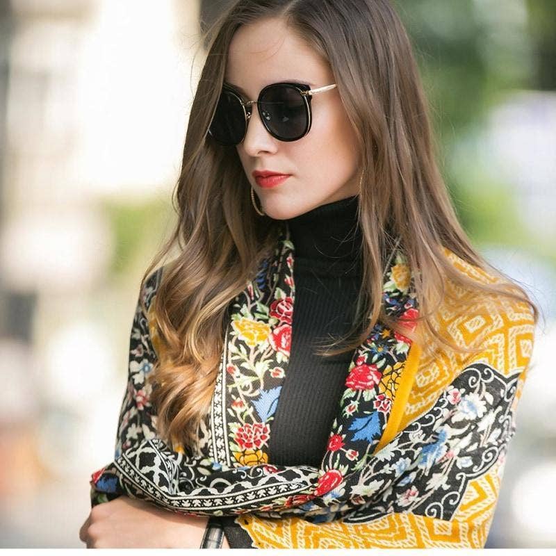 Scarflings - Wholesale Scarf - Women's - Harlequin Canary Wool Shawl - Yellow3