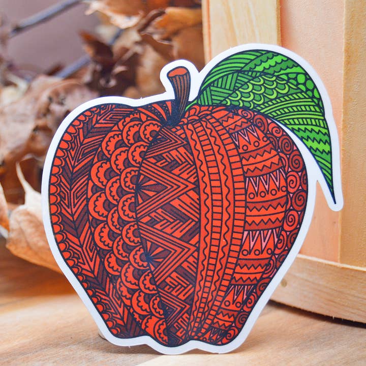 Autocollant imperméable Apple, verger de pommiers, cueillette de pommes pour la vente par Crafted by Chris Co.