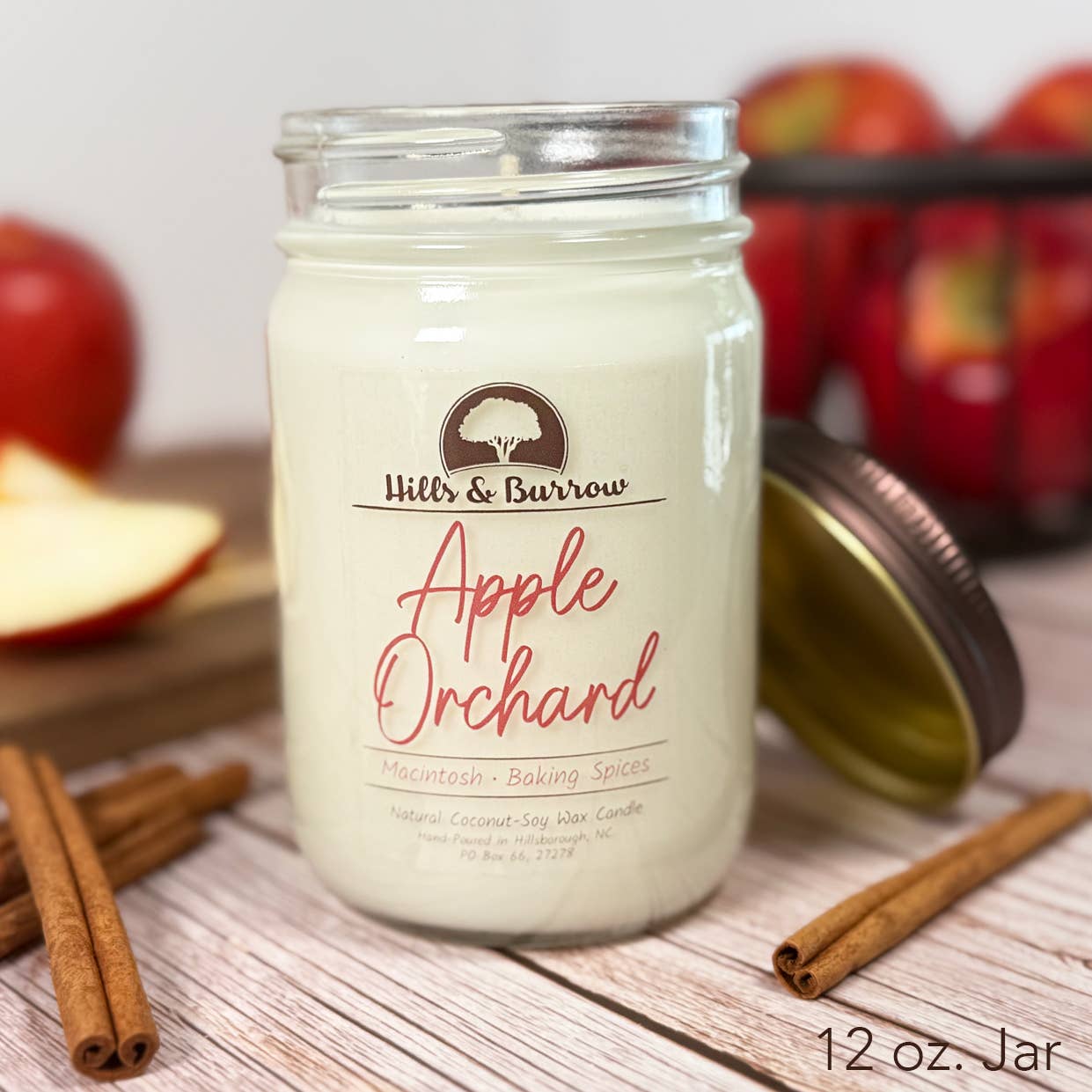 Hills & Burrow – wholesale Burkljus – Äppelodling – Krispigt äpple, skördekrydda & höstljus2