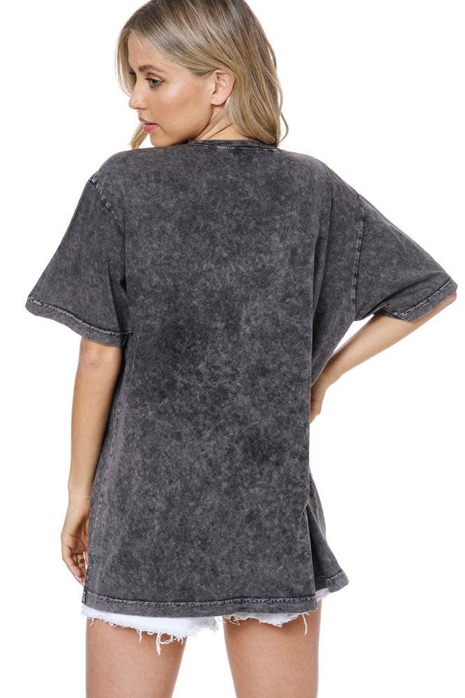 Zutter - Vente T-shirt sérigraphié – femme - T-shirt pour petit ami délavé Cowboy Boots Toe Stitch S/S7