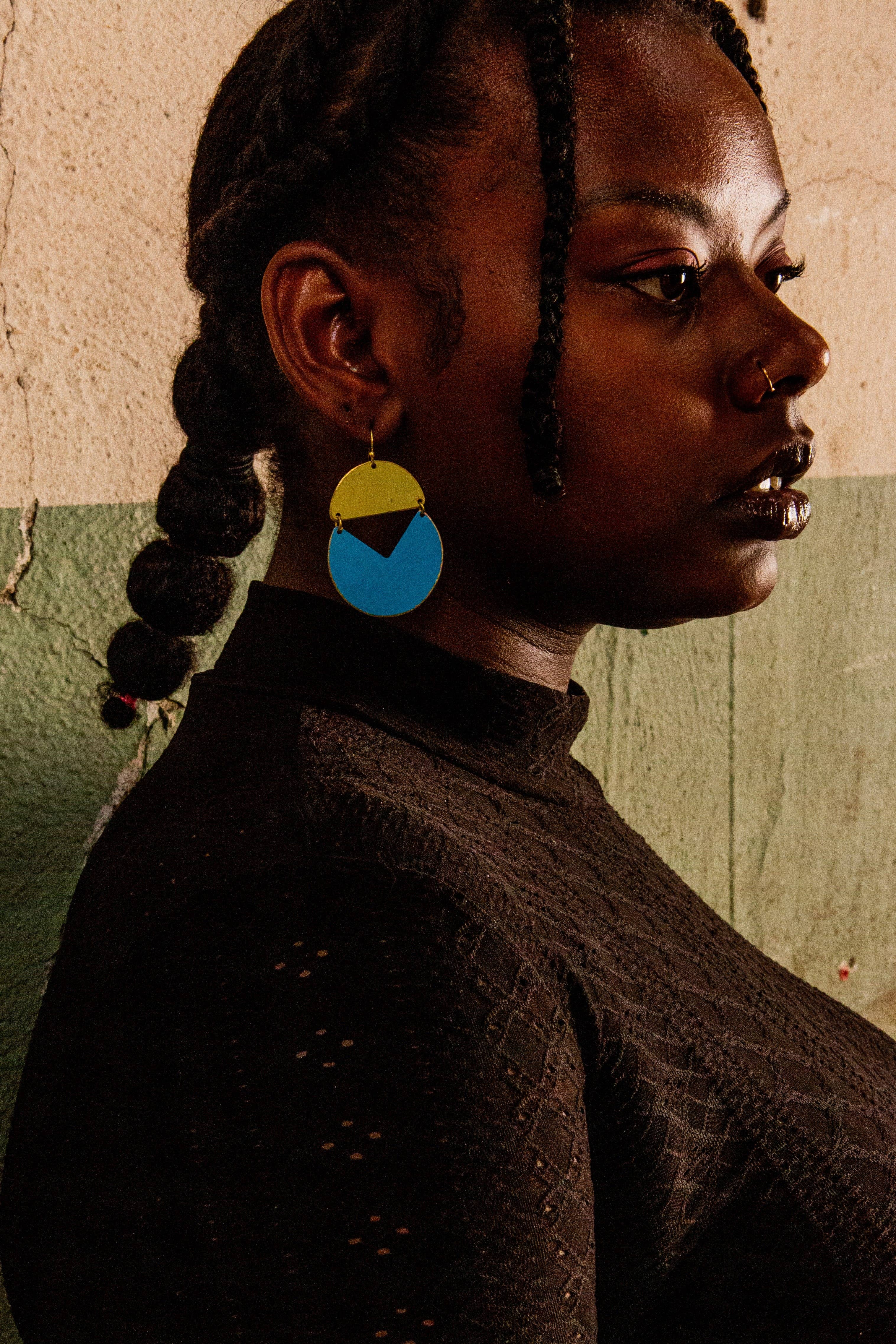 Fair Anita - Wholesale Dangle Earrings - Painted Moon Earrings0