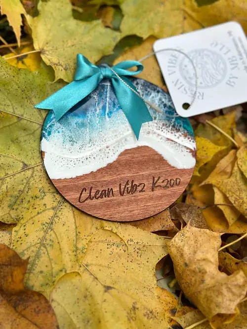 Resin Vibes by MB - Wholesale Ornament - Engraved Beach Ornament1