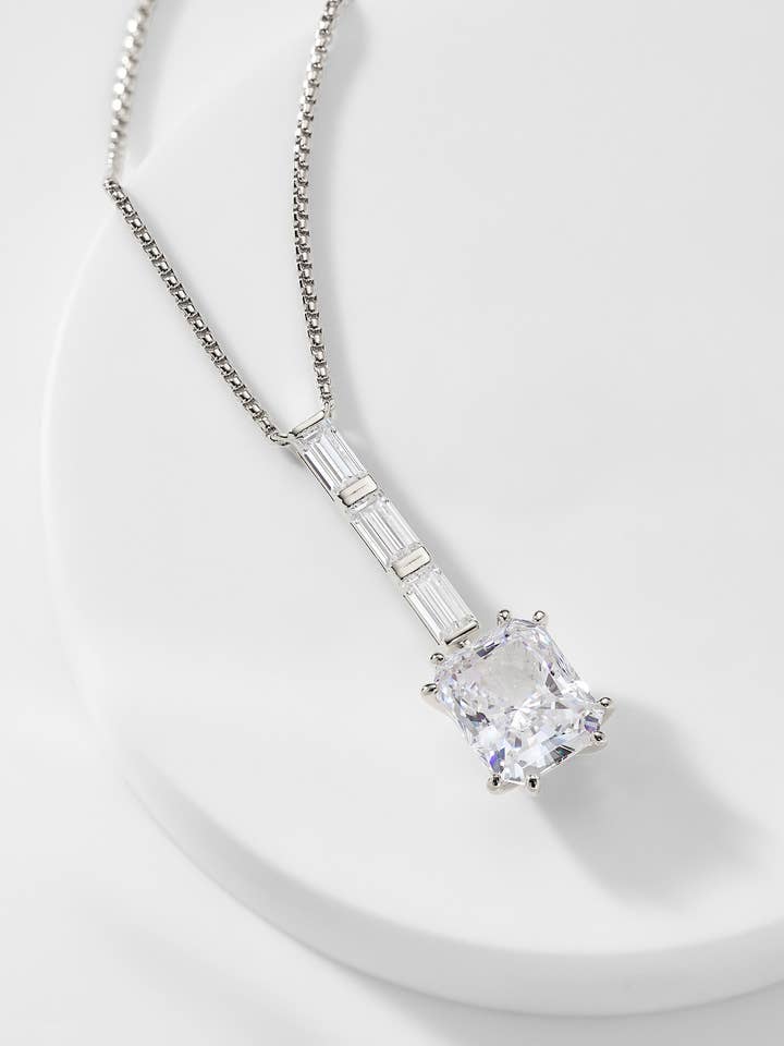 CHATEAU EMERALD CZ DROP NECKLACE for wholesale by NADRI