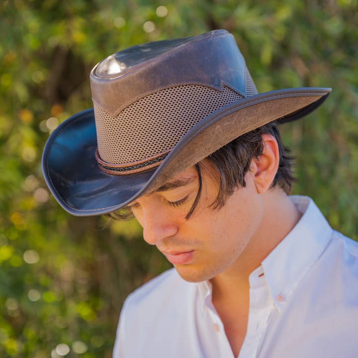 American Hat Makers - Wholesale Cowboy Hat - Unisex - Lightweight Leather Western Hat - Style Durango