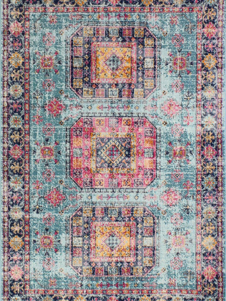 H114-Z042a-Teal for wholesale by Bashian Rug