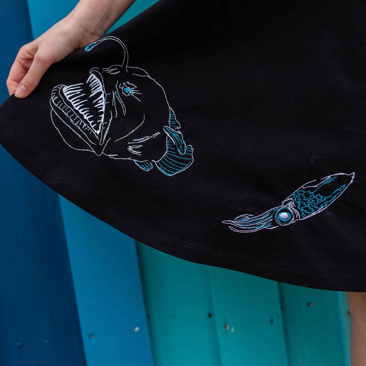 Princess Awesome - Wholesale Dress - Kids - Deep Sea Creatures Ballerina Dress with Pockets