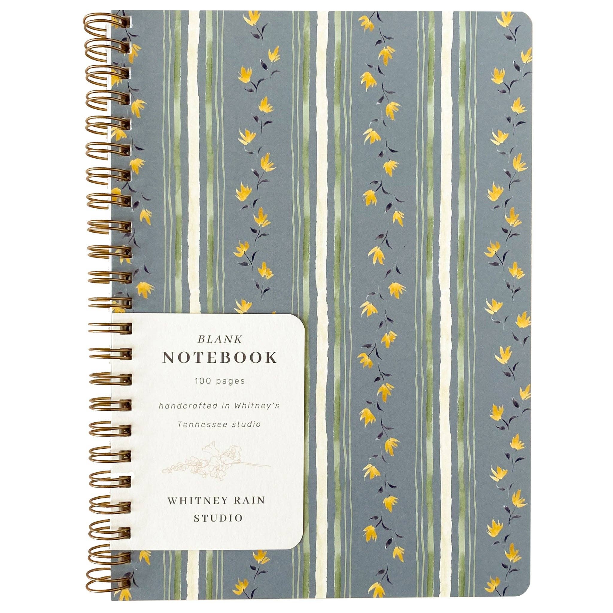 Whitney Rain Studio - Venta al por mayor Cuadernos - Cuaderno Blue Cottage Stripes0
