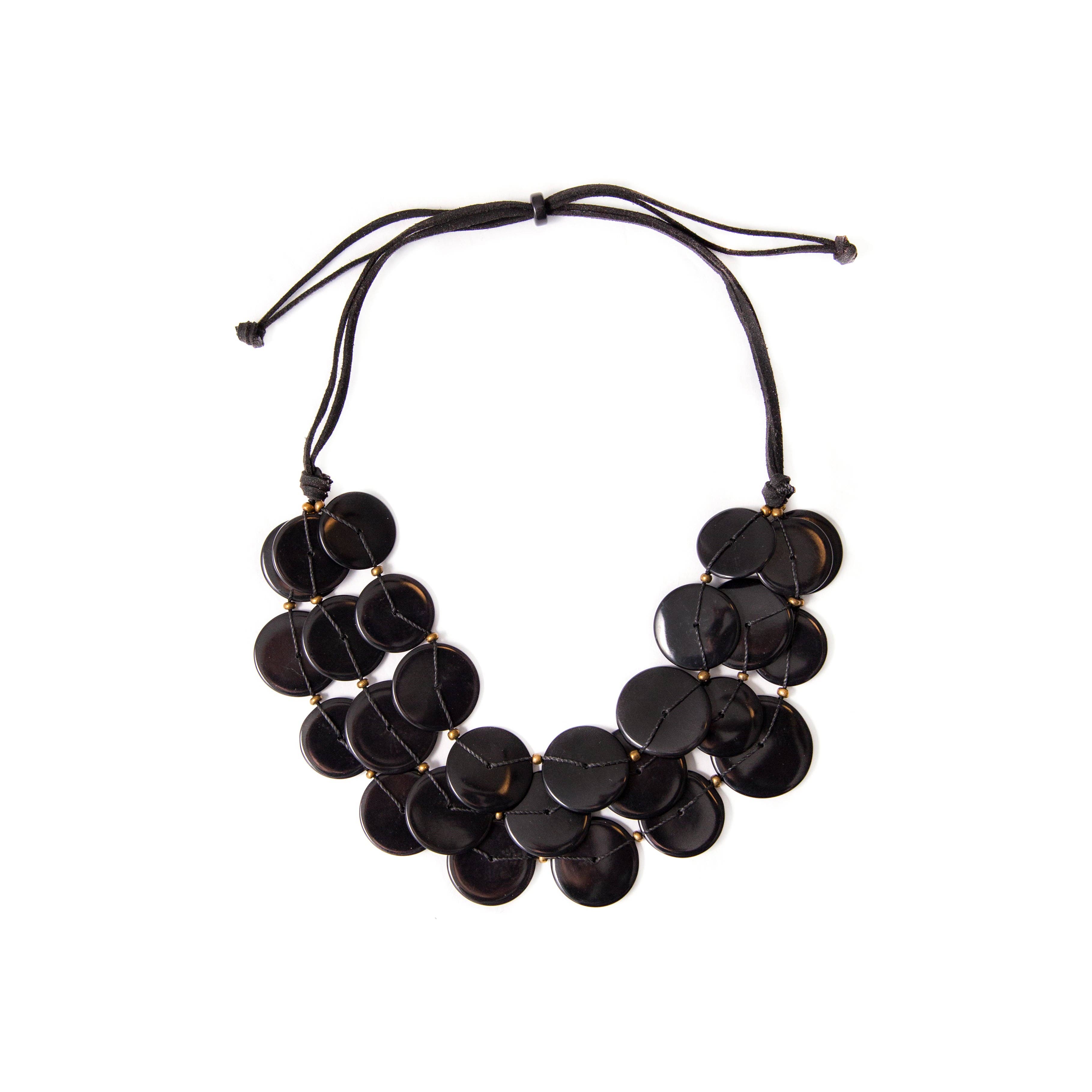 Organic Tagua Jewelry – Engroshandel Halskæde med store vedhæng – Cooper halskæde12