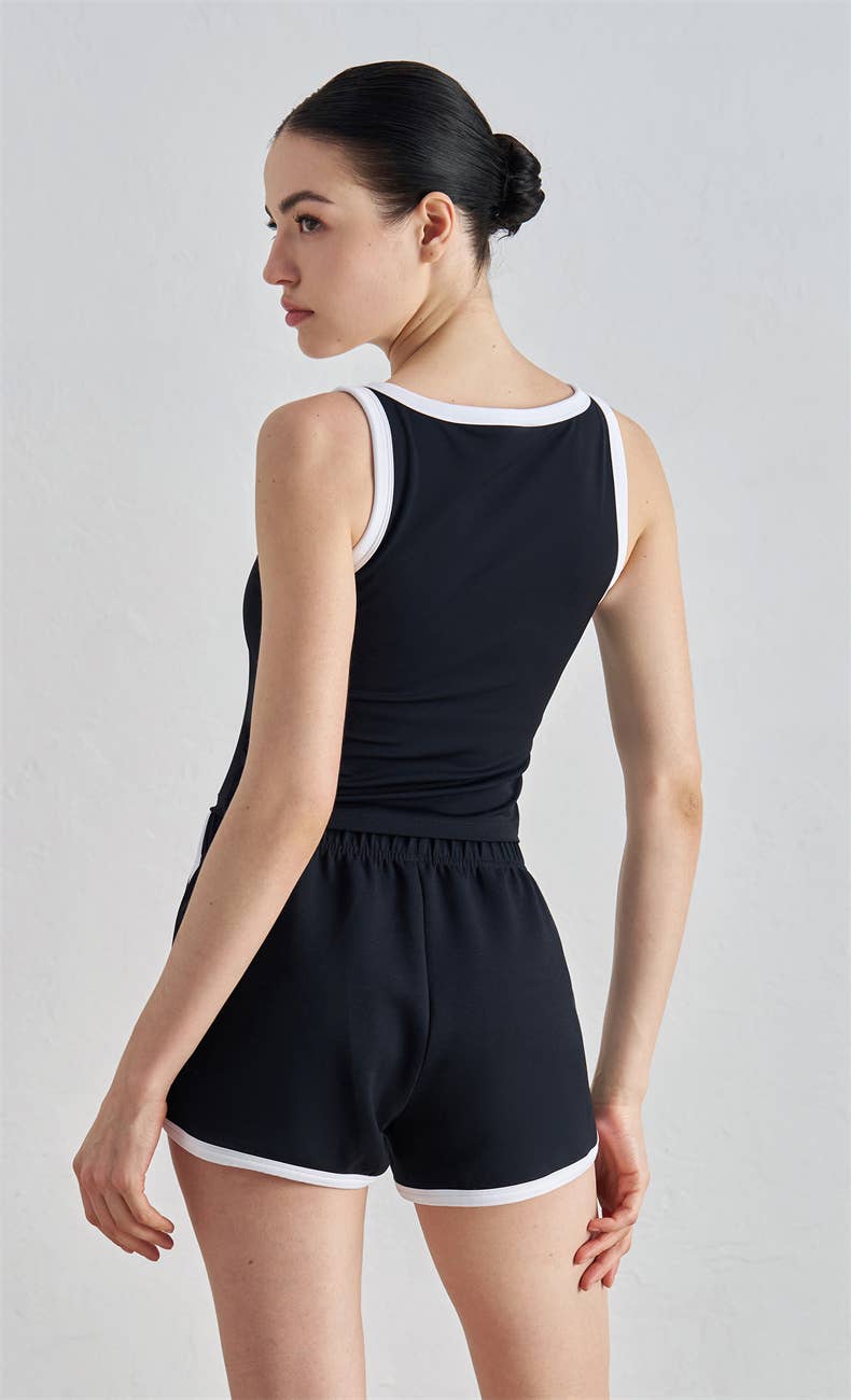 91thelabel – wholesale Athletic top – Women′s – Megan Color Contrast Tank Active Top8