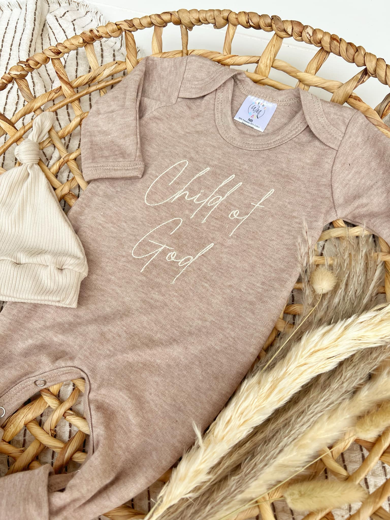 Wonderfully Made - Wholesale Clothing Set - Baby - Baby Romper | Child of God Mocha Brown Outfit3