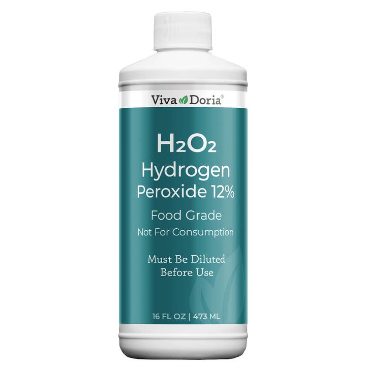 Hydrogen Peroxide 12 Percent, Food Grade, (16 Fl Oz)   for wholesale by VIVA DORIA INC.
