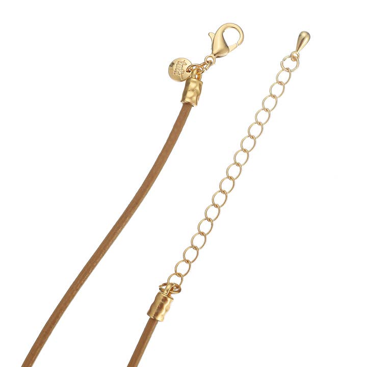 LesliiLange Necklace Bicolor Wood Green for wholesale on Faire1