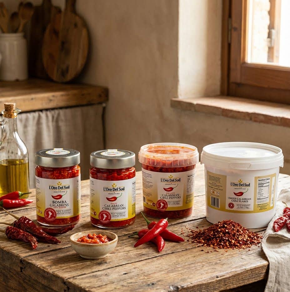 Wholesale Italian Food - Wholesale Dried Spice - L'Oro Del Sud, Dry Calabrian Chili Red Pepper Flakes, 2.2 lb (1 kg)5