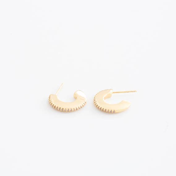 E7218- Aros de aro aplanados modernos y vanguardistas para venta al por mayor de Heidi Hull Designs