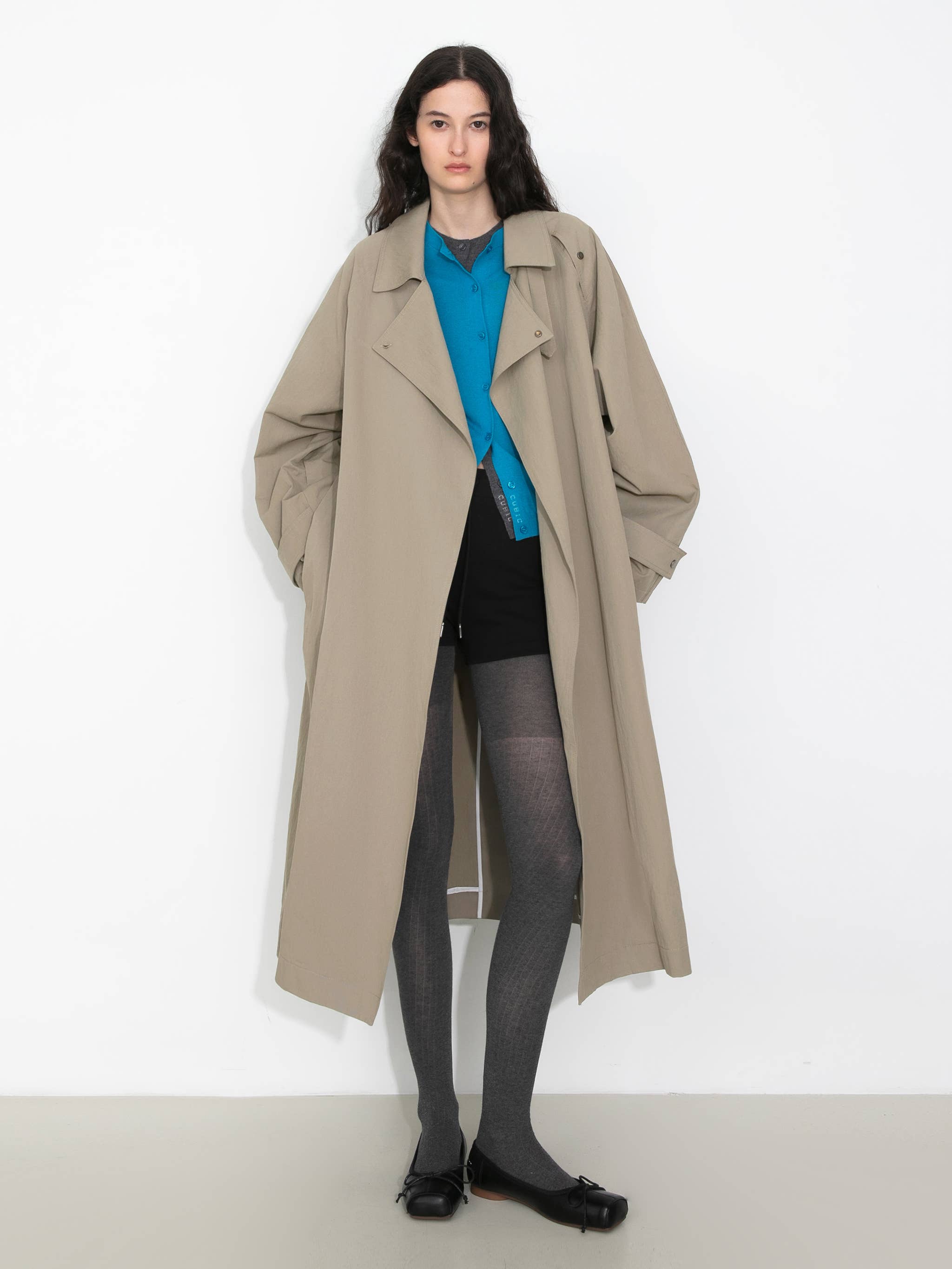 CUBIC - Wholesale Trench Coat - Women's - Oversized Large Lapel Long Trench Coat11