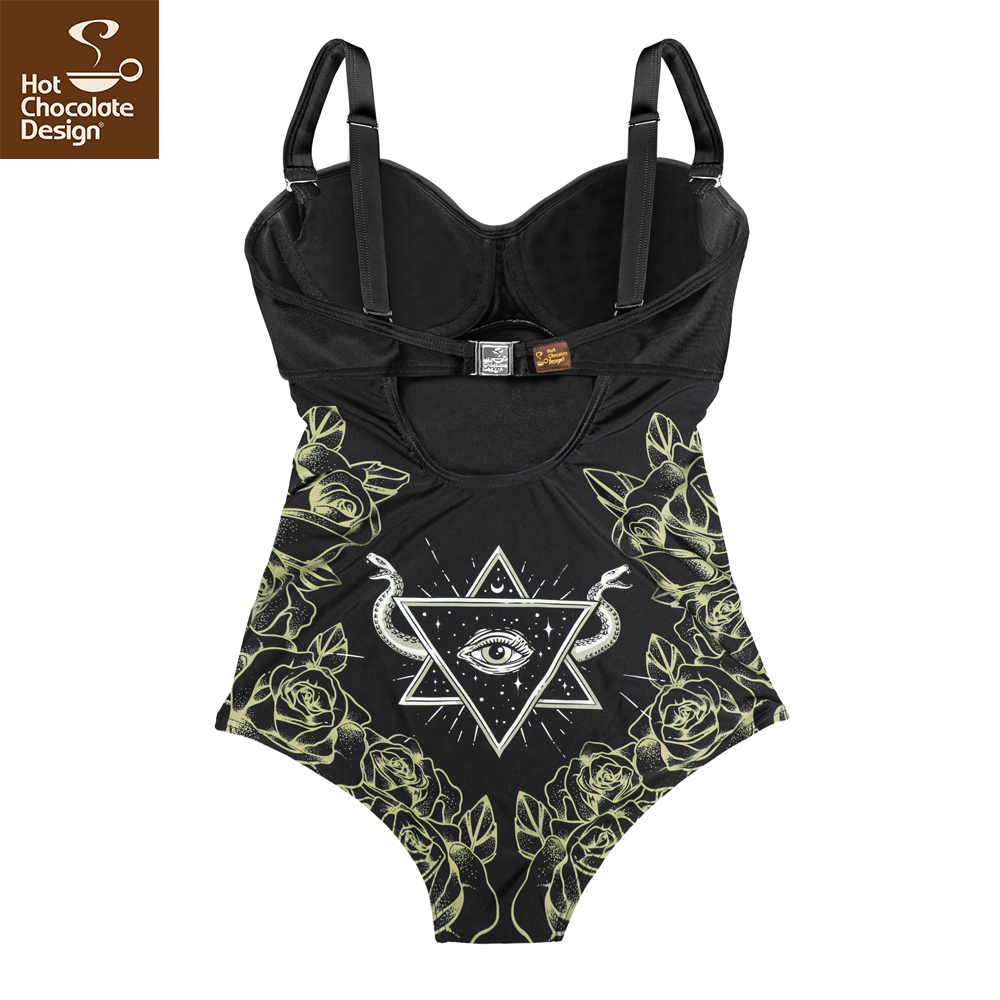 Popping Candy - Wholesale One-piece swimsuit – Women’s - Hot Chocolate Design - Esoteric 50s Tank Style Swimsuit1
