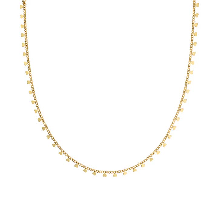 Brenda Grands Jewelry – Engroshandel Choker/colliers – 18K guldbelagt hjertechoker4