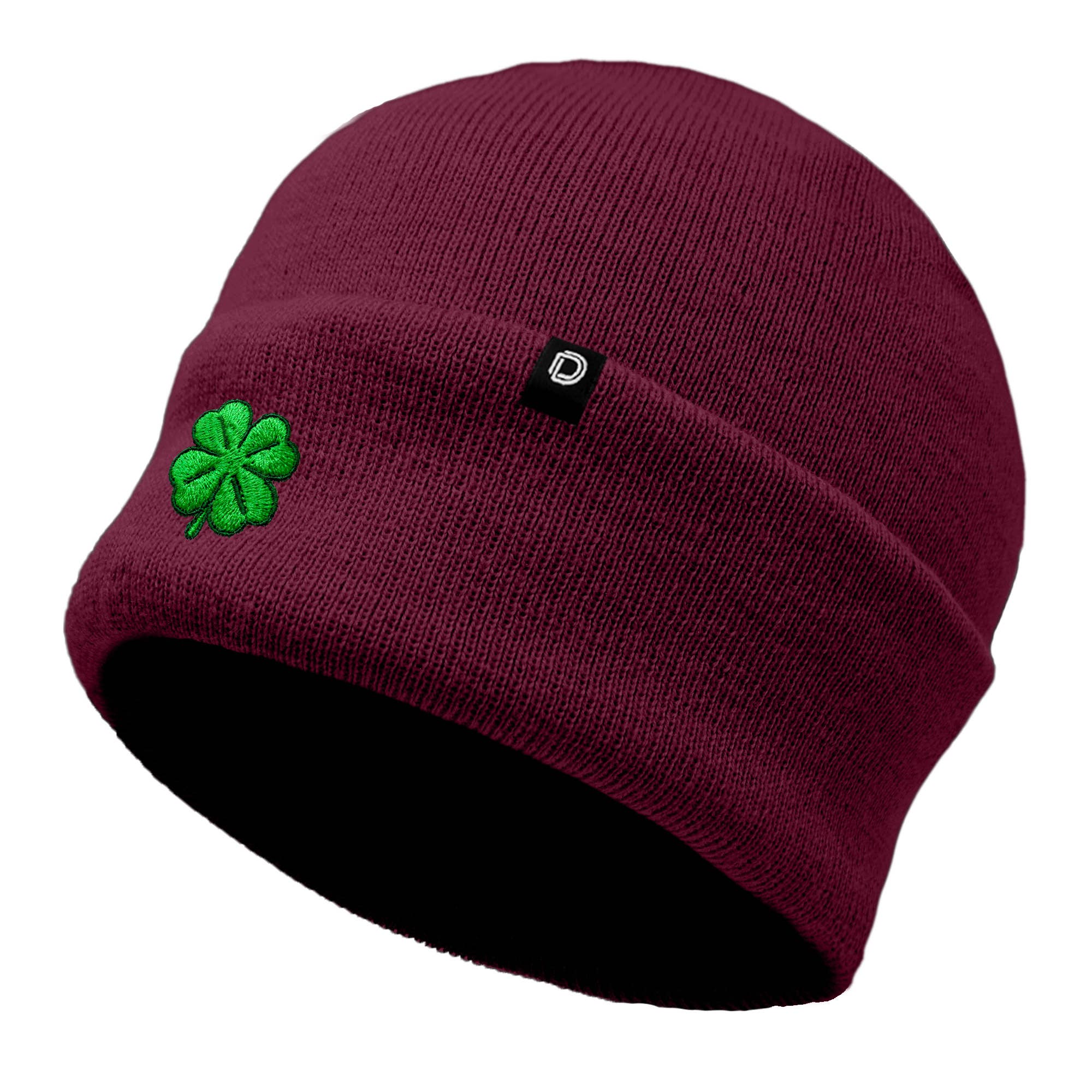 Dalix - Wholesale Beanie - Women's - Dalix Embroidered Clover Beanie Cap Cuffed Knit Hat Women32