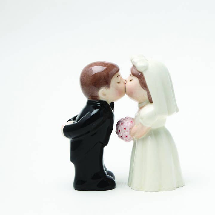 Pacific Trading - Wholesale Salt & Pepper Shaker Set - Bride and Groom Ceramic Salt and Pepper Shaker Set1