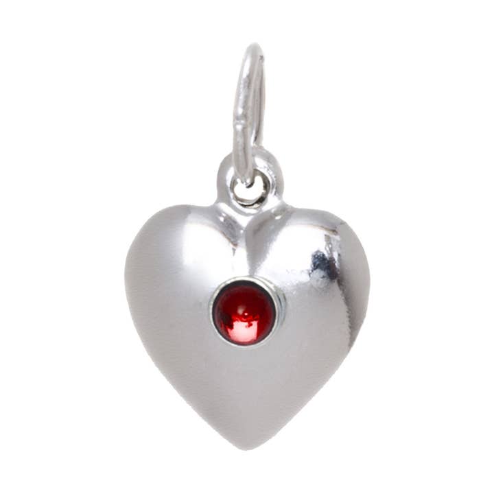 Silver Gem Heart Pendant for wholesale by Pori Jewelry