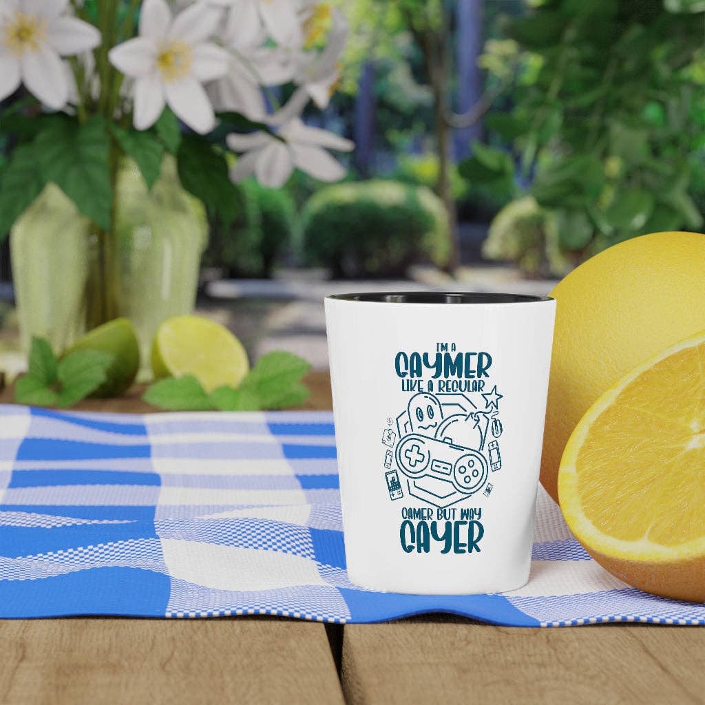 Black Shot Glass Party Ceramic Tequila    Humorous Gaymer like a regular Gamer Sarcastic Humor Hilarious Competition Mobile Game Player Leisure for wholesale on Faire4