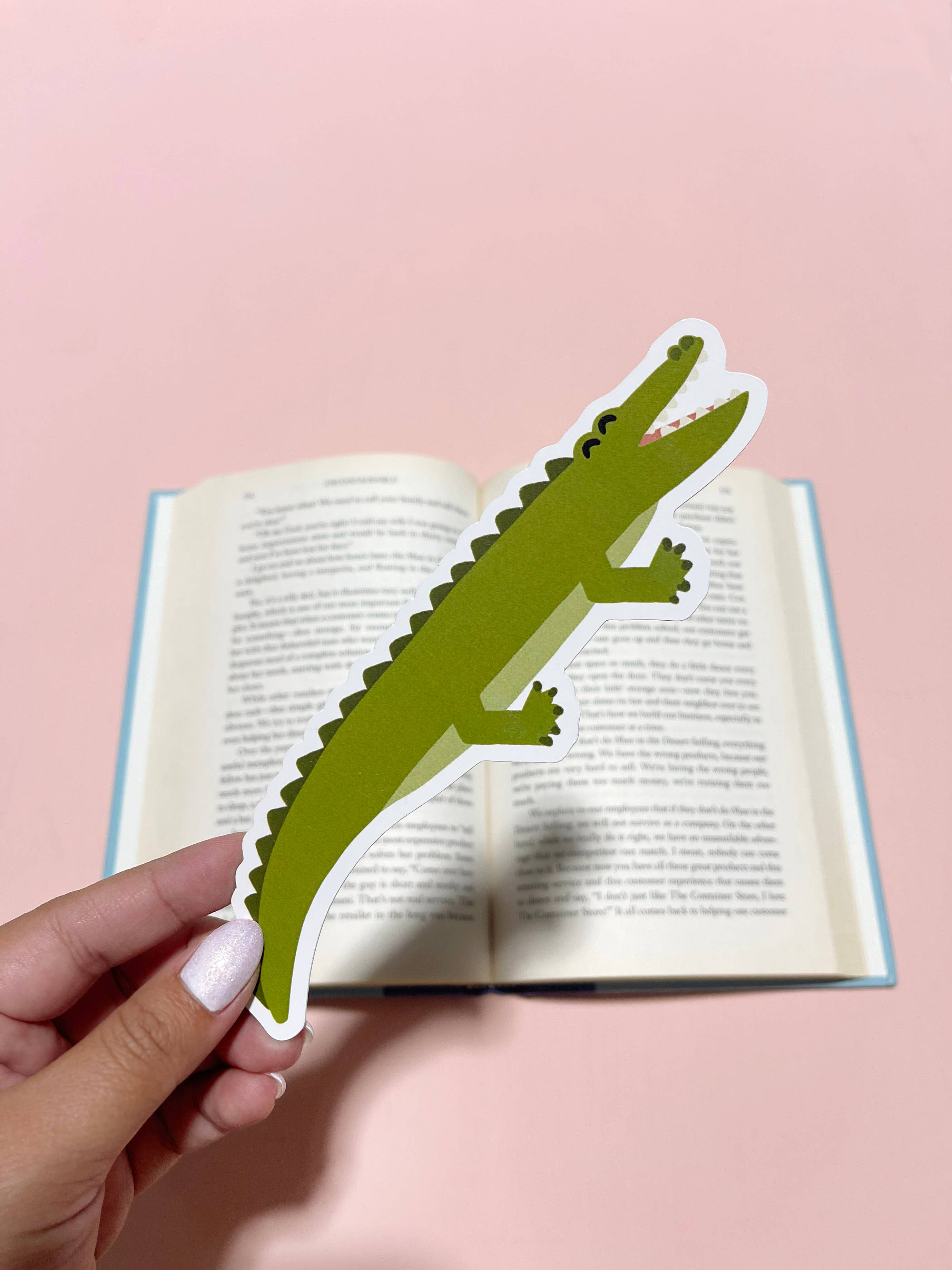 Bloomwolf Studio - Wholesale Bookmark - Gator Die Cut Bookmark