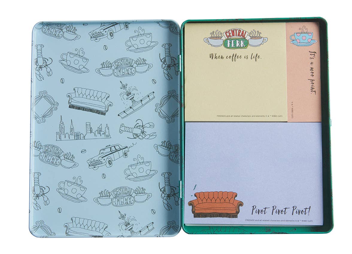 Insight Editions - #1 Pop Culture Publisher - Wholesale Sticky Notes - Friends: Central Perk Sticky Note Tin Set1