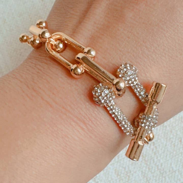 Pärlad Toggle U Länkarmband för wholesale av Ellison+Young