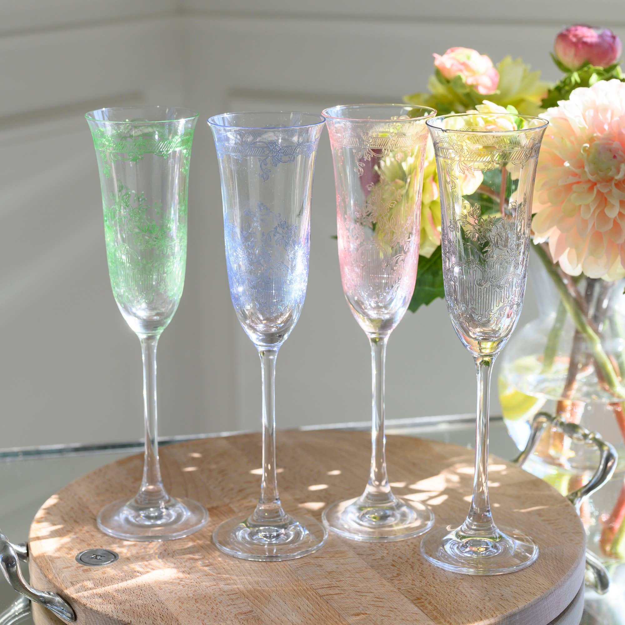 Arte Italica & Crown Linen Designs – wholesale Champagne flute – Giardino Flute6