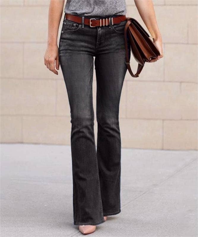 Rosa Clothing - Wholesale Jeans - Women's - Vintage fall classic hip-lift bootcut jeans6