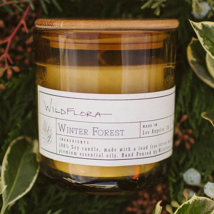 WildFlora - Vendita all'ingrosso Candela in vasetto - EDIZIONE LIMITATA Candela Versata a Mano WildFlora: FORESTA INVERNALE0