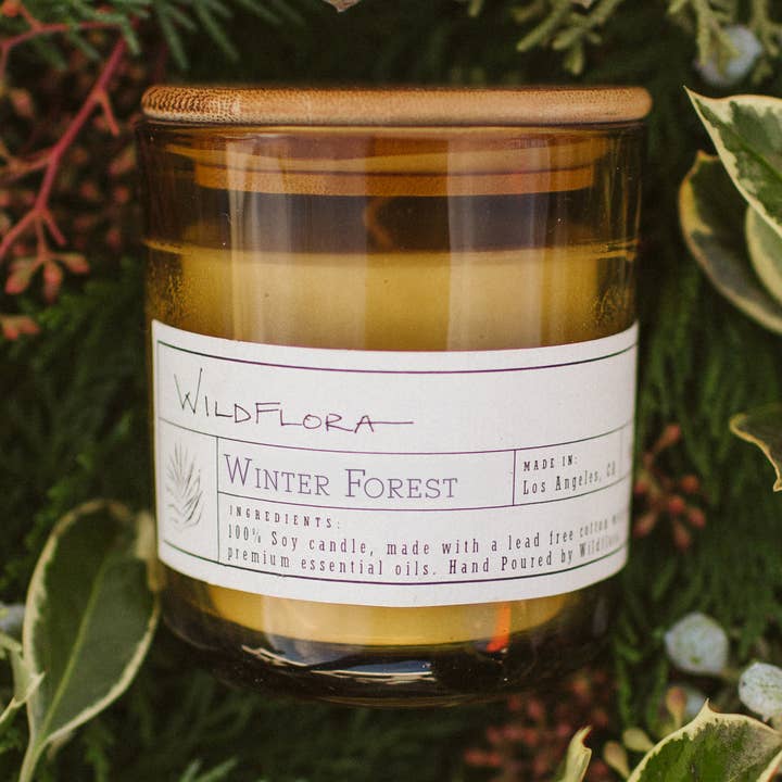 LIMITED EDITION WildFlora Hand-Poured Candle: WINTER FOREST for wholesale by WildFlora