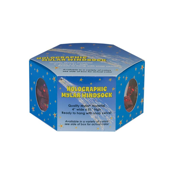 In the Breeze, LLC. - Wholesale Outdoor Ornament/Decor - Red Holographic Mylar Windsock