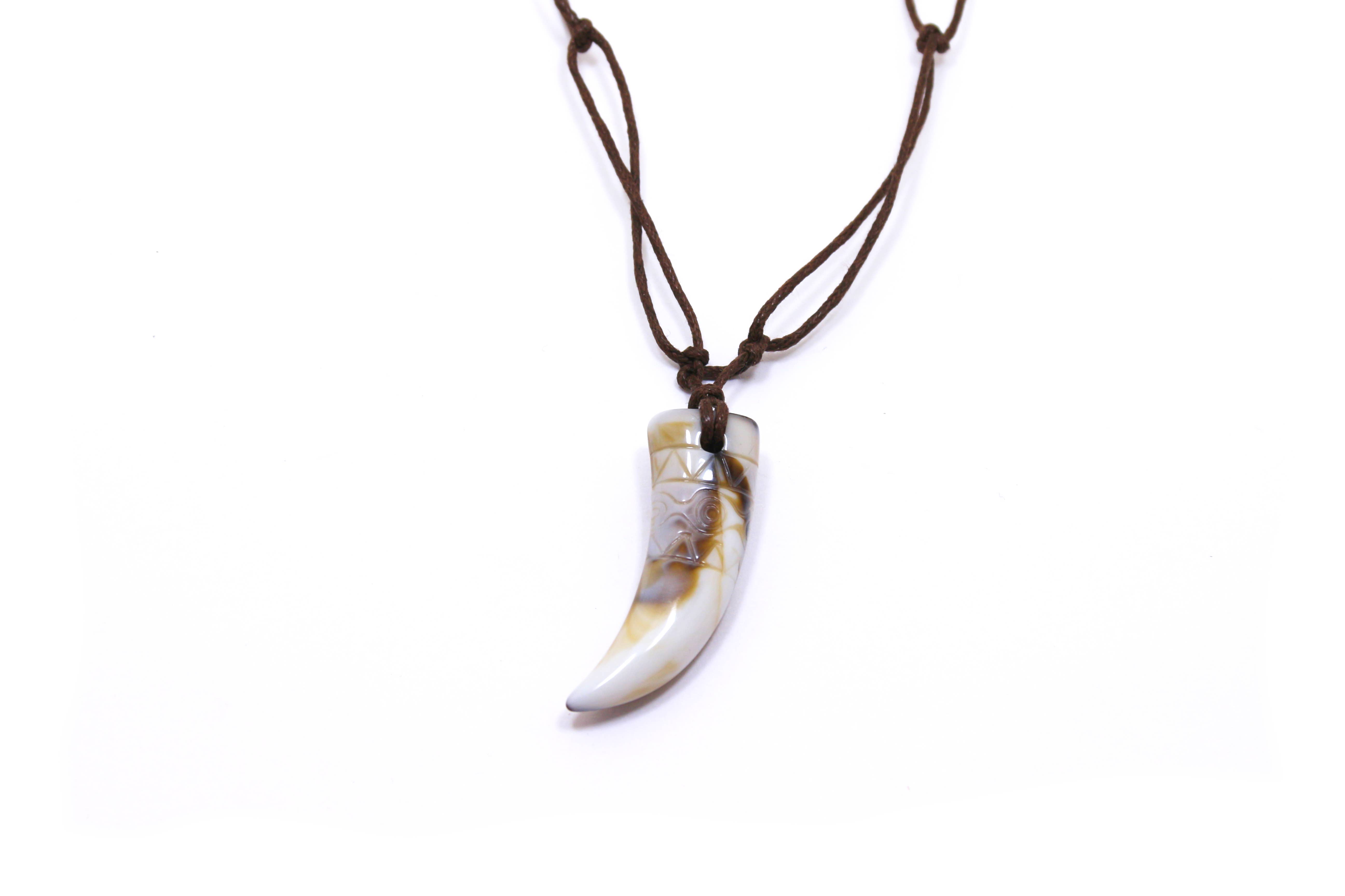 SomeBijoux4You - Vente Colliers à pendentif - Collier en dents de faux croc, bijoux en dents de lion, tour de cou africain6