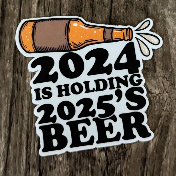 Hold My Beer Funny Mental Health Sticker for Friend for wholesale by S&Y Brand Paper co.